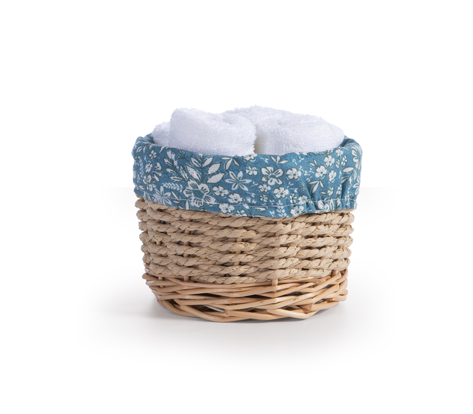 Διακοσμητικό Καλάθι Με Λαβέτες  Nef-Nef Homeware Ethnia White