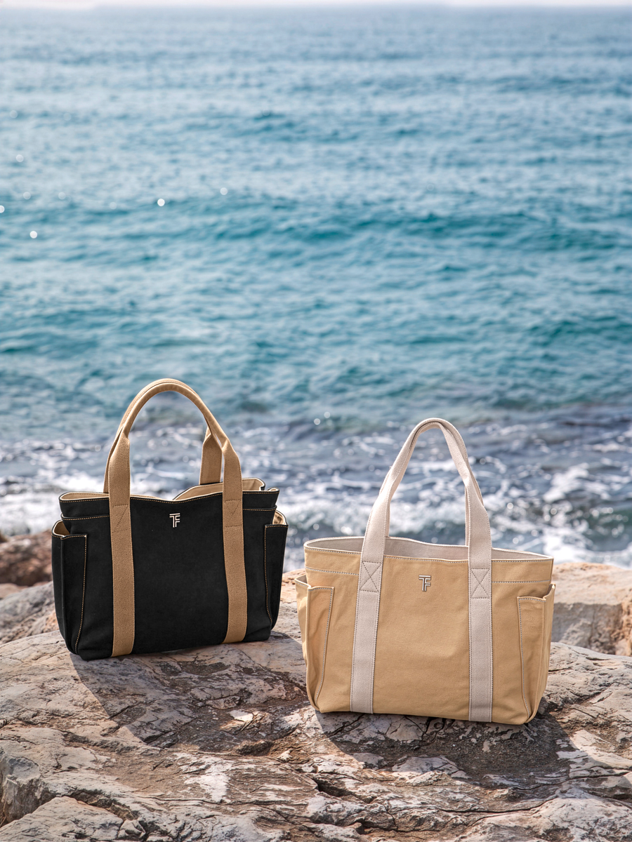 Tσάντα Θαλάσσης Ώμου Feel an Touch Cabo Black/Natural 