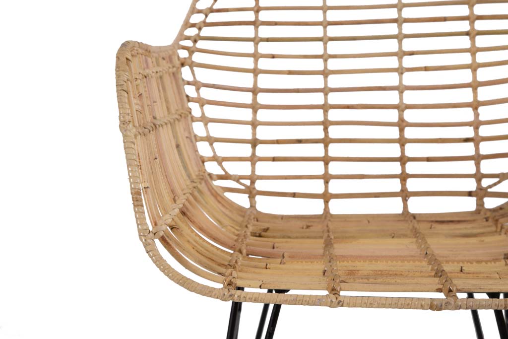 Καρέκλα Τραπεζαρίας με μπράτσα Marea Black legs (57x60x82) Soulworks