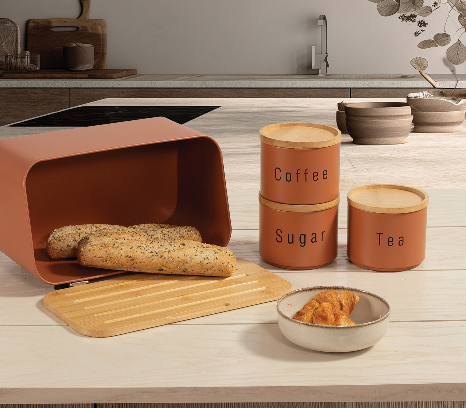 Ψωμιέρα Nef-Nef Homeware Bread Basket 34.5X19X17 Terra