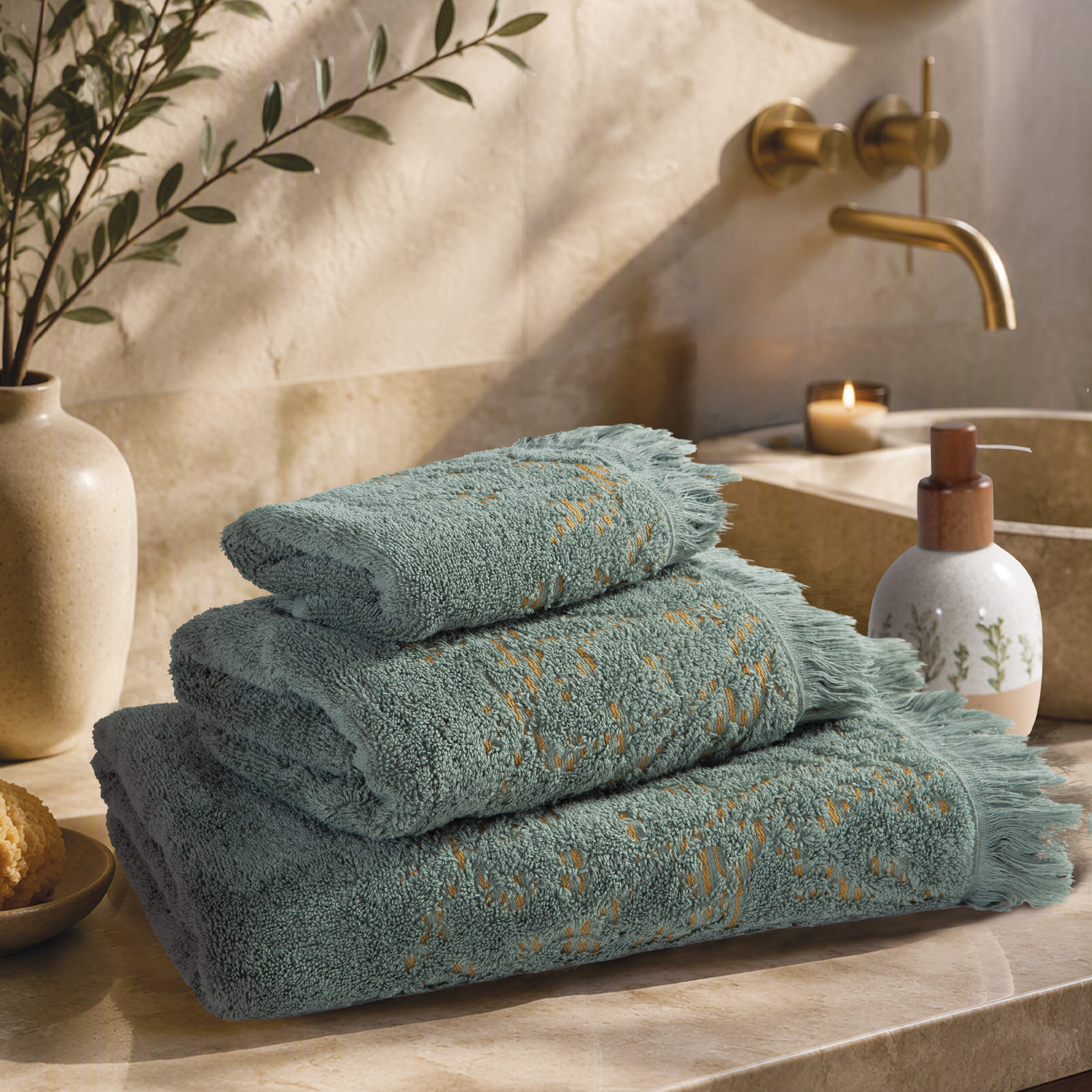 Πετσέτα Σώματος Nef-Nef Homeware Saron 70x140 Green