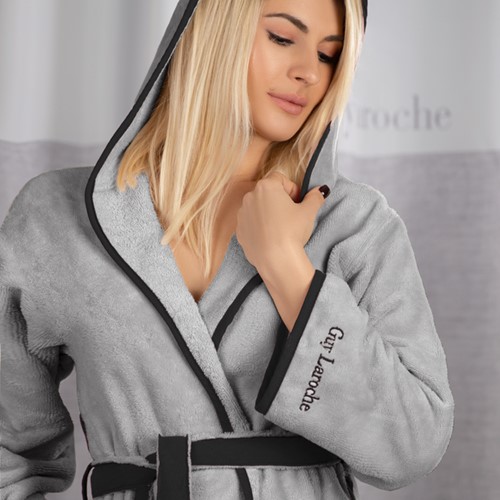 Μπουρνούζι Με Κουκούλα Guy Laroche Comfy Smoke Medium