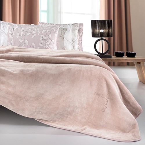 Κουβέρτα Μονή Guy Laroche Logo Pudra 160x220