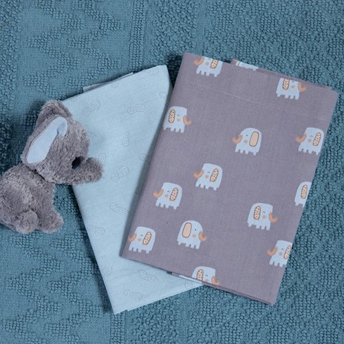 Βρεφικά Σεντόνια Λίκνου Nef-Nef Homeware Σετ 2τμχ Elephants