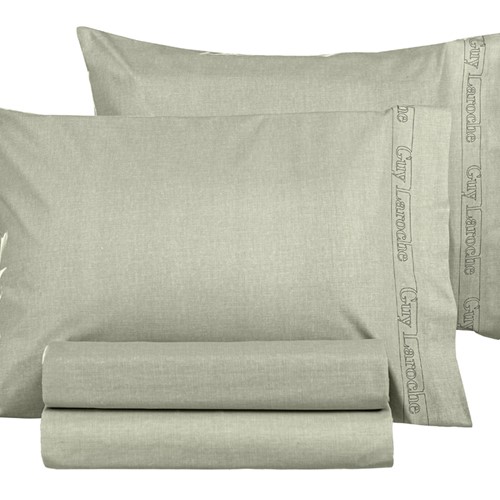 Σεντόνι Υπέρδιπλο Guy Laroche Color Plus με λάστιχο 160X200+32 Khaki