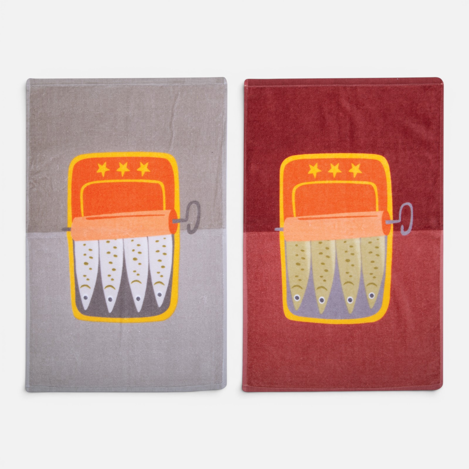 Ποτηρόπανο Nef-Nef Homeware Βελουτέ Sardines 40x60 Βοrdo