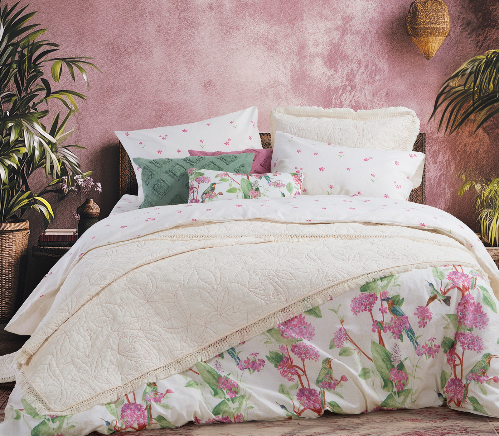 Κουβερλί Υπέρδιπλο Nef-Nef Homeware Jamal 230x240 Ecru