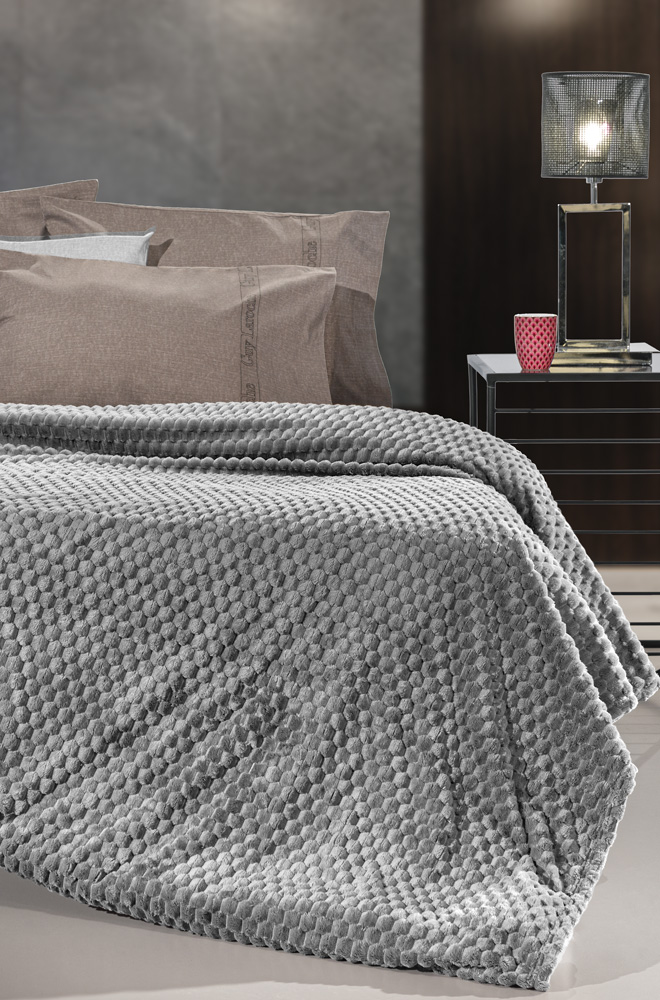 Κουβέρτα Μονή Guy Laroche Smoothie 160x220 Anthracite