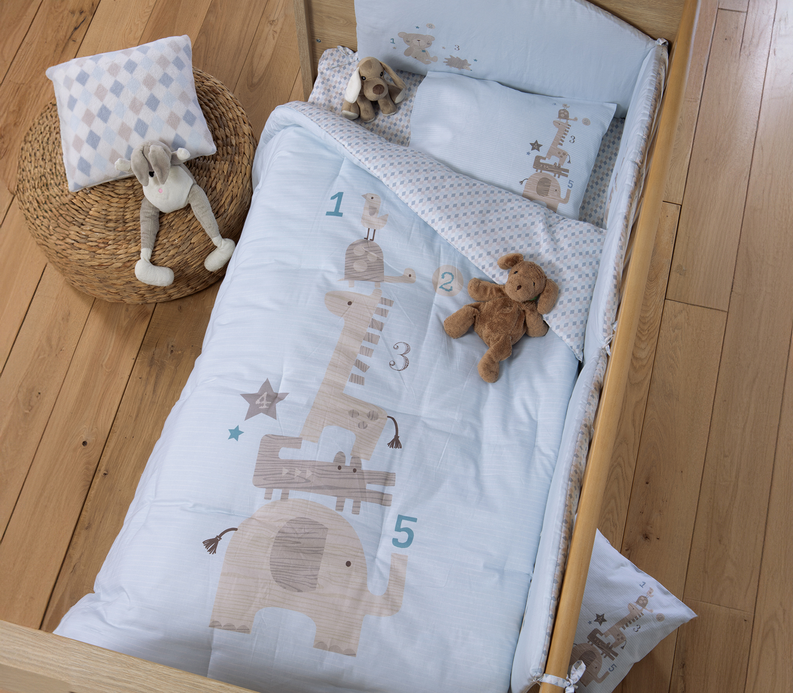 Βρεφικό Πάπλωμα Nef-Nef Homeware Favorite Toys 110X140 L.Blue