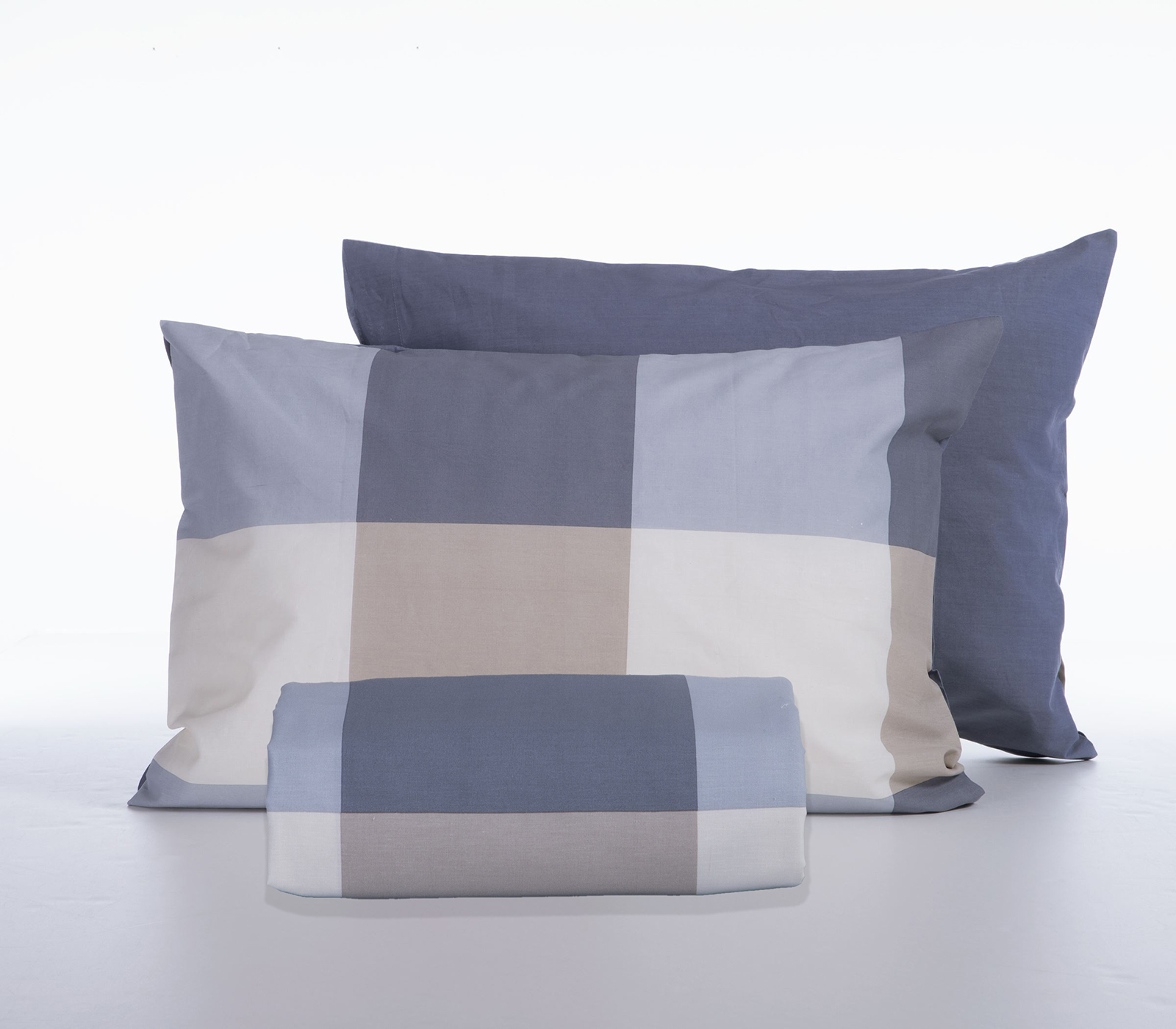 Παπλωματοθήκη Μονή Nef-Nef Homeware (Σετ) Casual Check 170x240 Denim