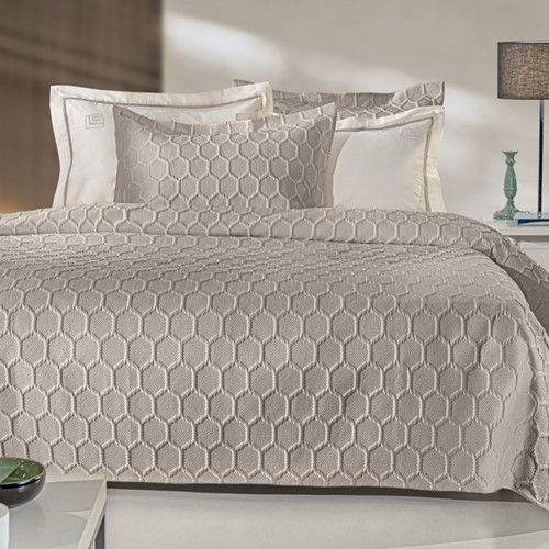 Κουβερλί King Size Guy Laroche (Σετ) Hive 250x240 Taupe