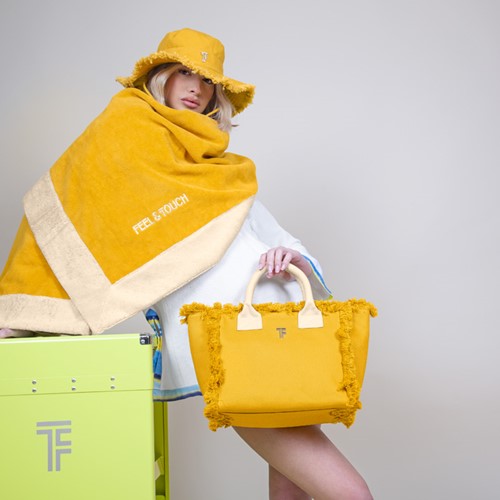 Πετσέτα Θαλάσσης Feel and Touch Caribbean Mustard 80X170