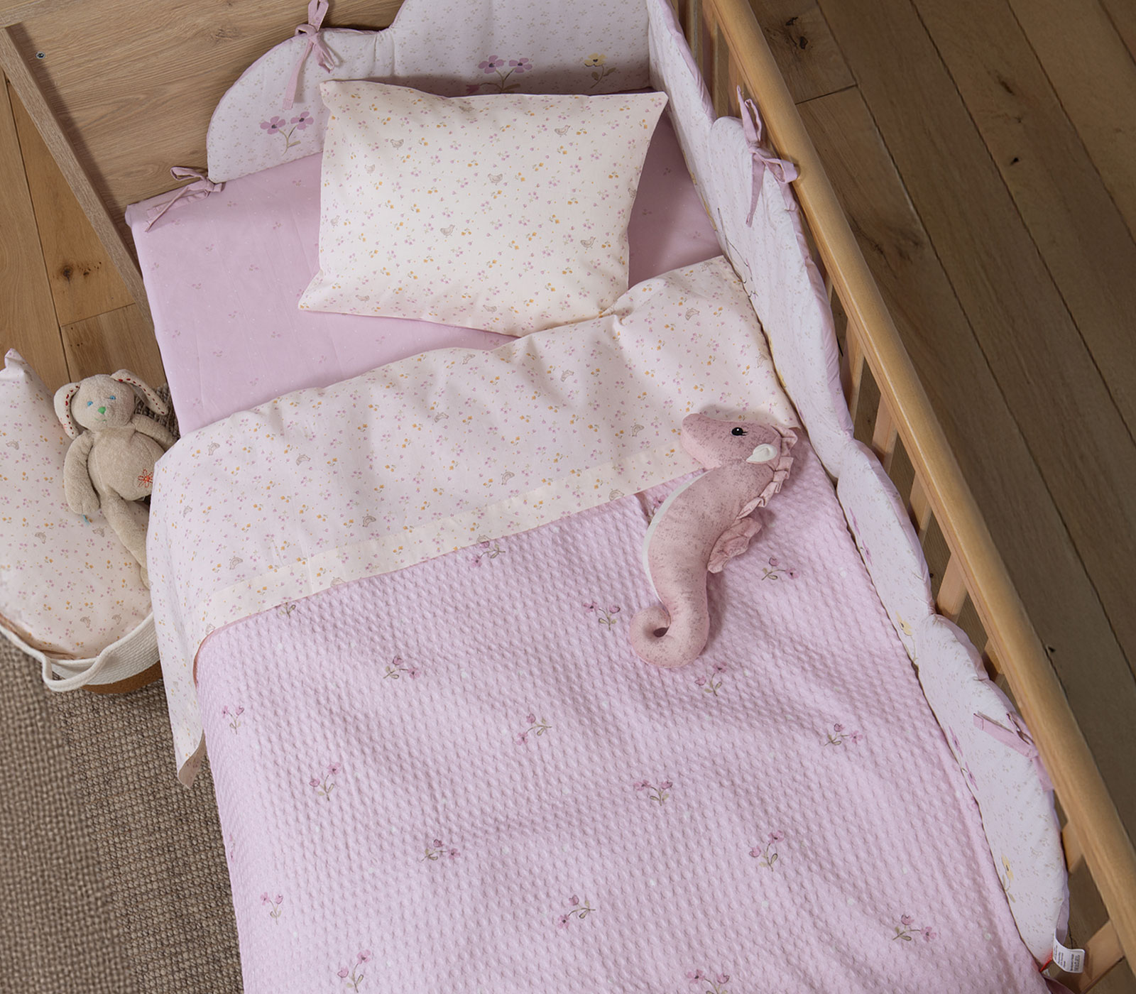 Βρεφική Κουβέρτα Πικε Nef-Nef Homeware Cute & Sweet 110x150 Lilac 