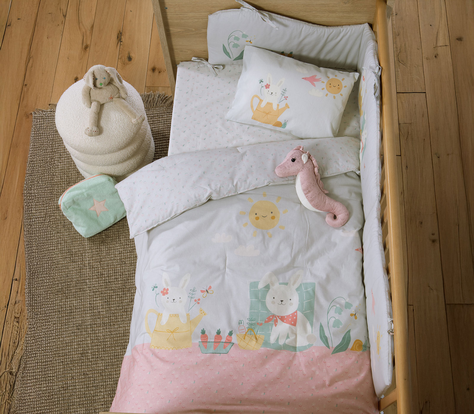 Βρεφικό Κουβερλί Nef-Nef Homeware Pic Nic Together 110x140 Aqua 