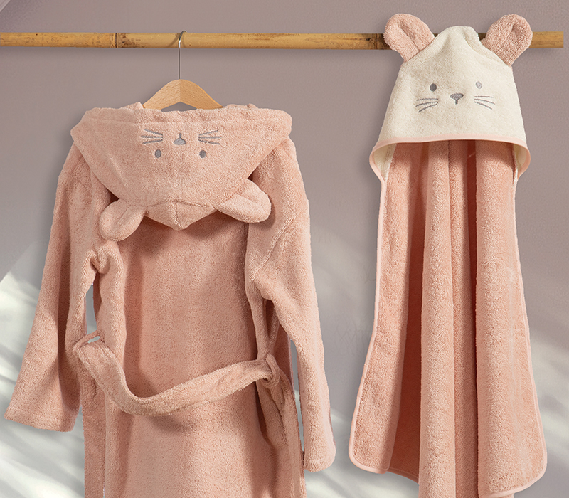 Βρεφικό Μπουρνούζι Nef-Nef Homeware Special Party Pink 02