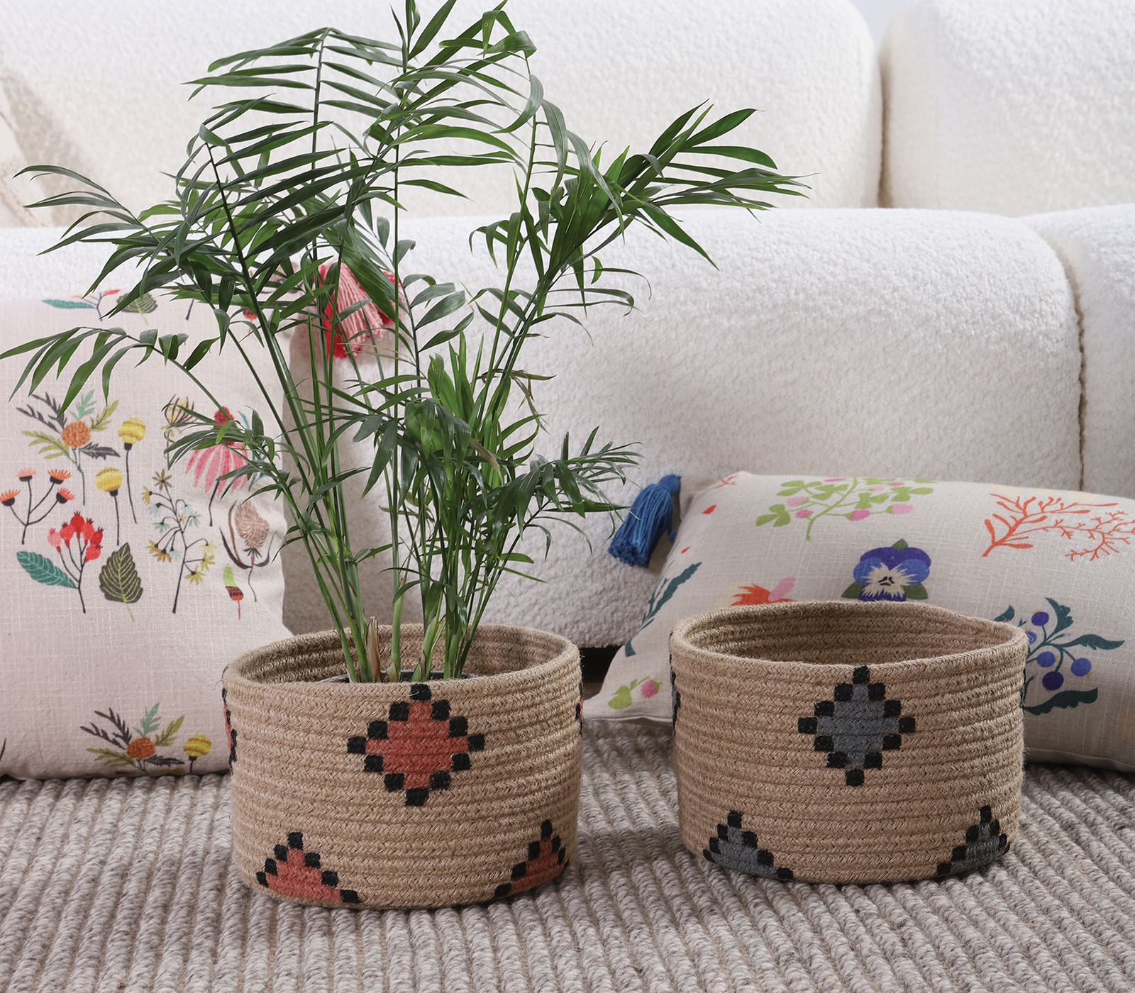 Καλάθι Nef-Nef Homeware Alemao D22x14 Natural /Grey 