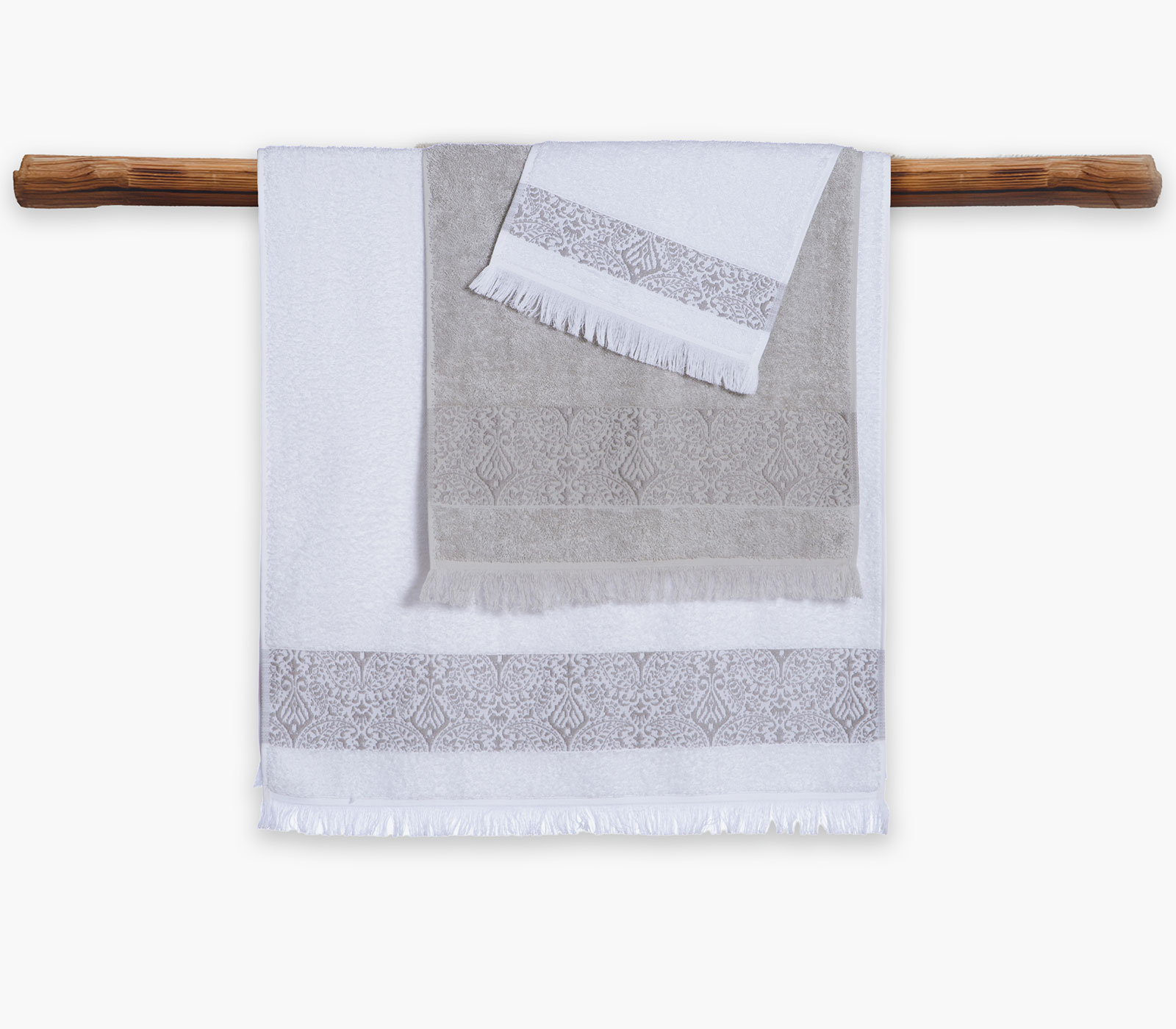 Σετ Πετσέτες Nef-Nef Homeware (3ΤΜΧ) Jetrix White/Grey