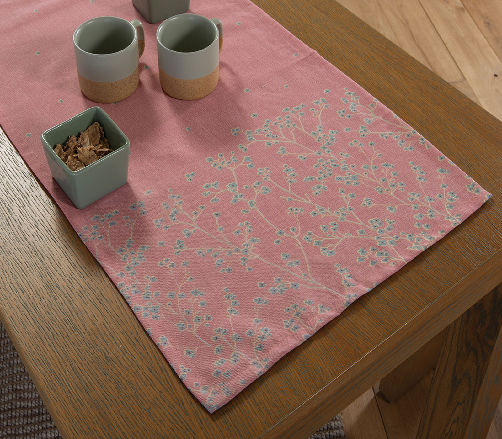 Runner Nef-Nef Homeware Floriva 45X140 Coral