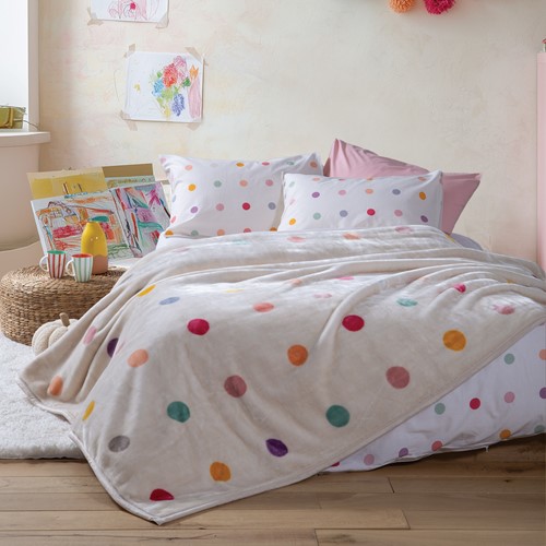 Παιδική Κουβέρτα Nef-Nef Homeware Dots Ecru 160x220