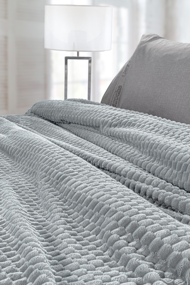 Κουβέρτα Μονή Guy Laroche Smoothie 160x220 Silver