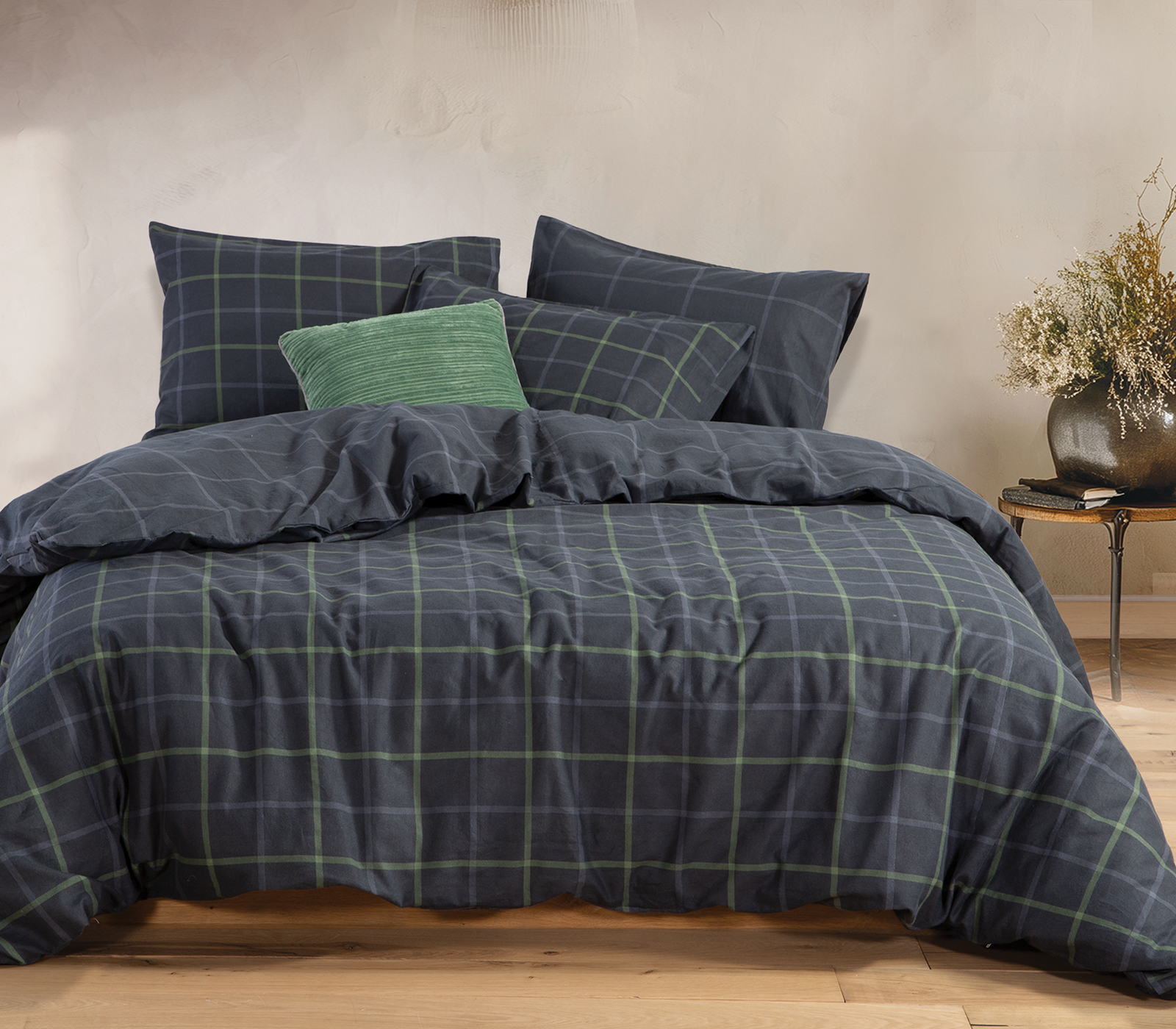 Παπλωματοθήκη Φανελένια Μονή Nef-Nef Homeware (Σετ) Naiberg 160x230 Denim 