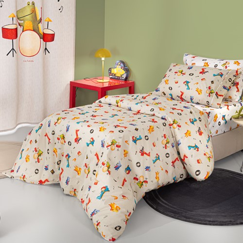 Παιδικά Σεντόνια Guy Laroche (Σετ) Band Natural 165x250