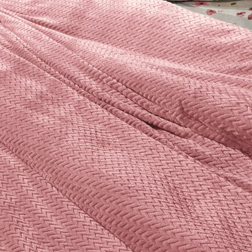 Κουβέρτα Fleece Μονή 160X220 Guy Laroche Rombus Coral
