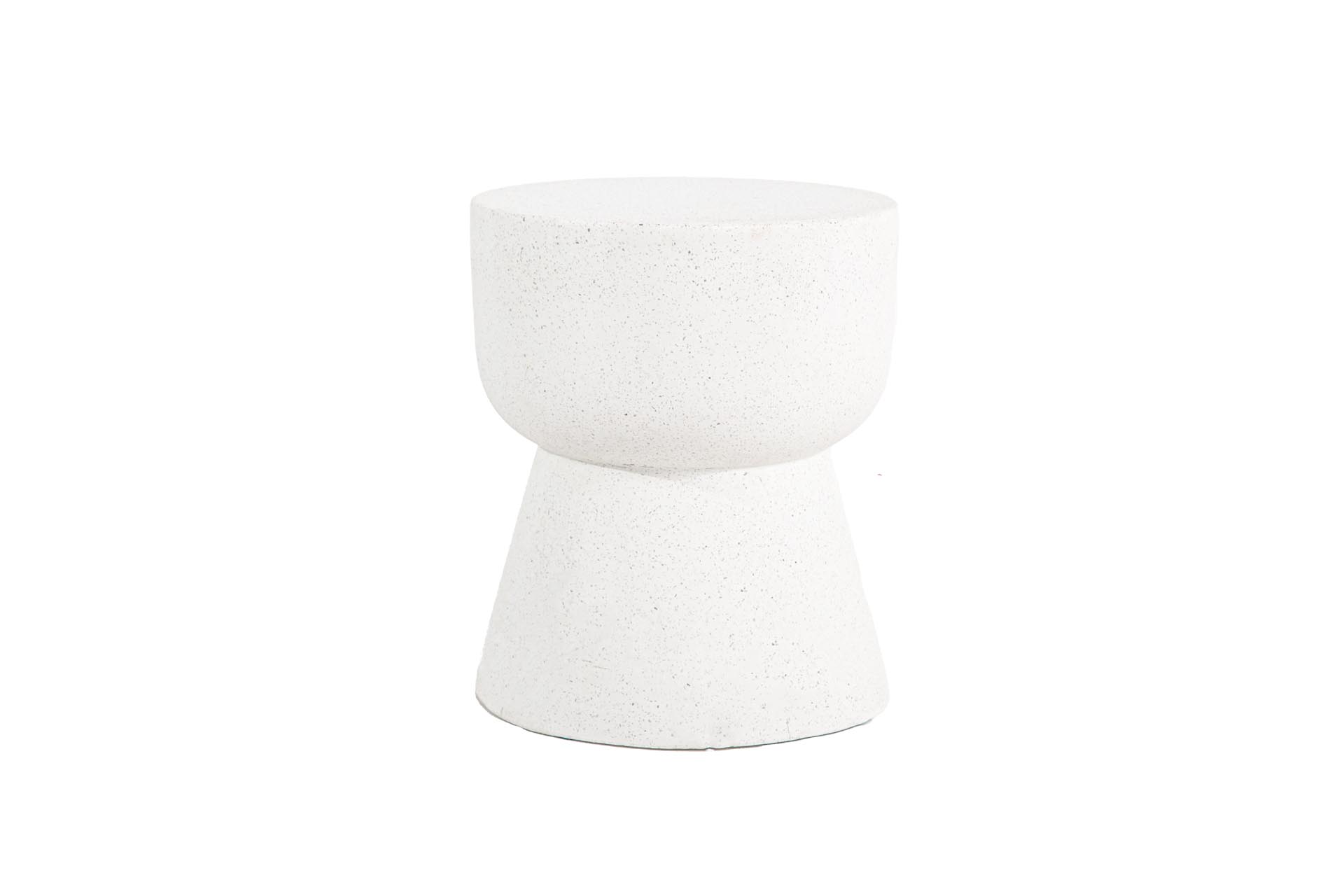 Σκαμπό Rieti Terazzo White Round (37x37x48) Soulworks