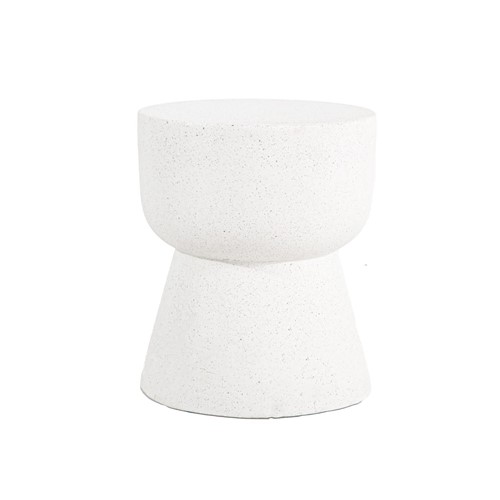 Σκαμπό Rieti Terazzo White Round (37x37x48) Soulworks