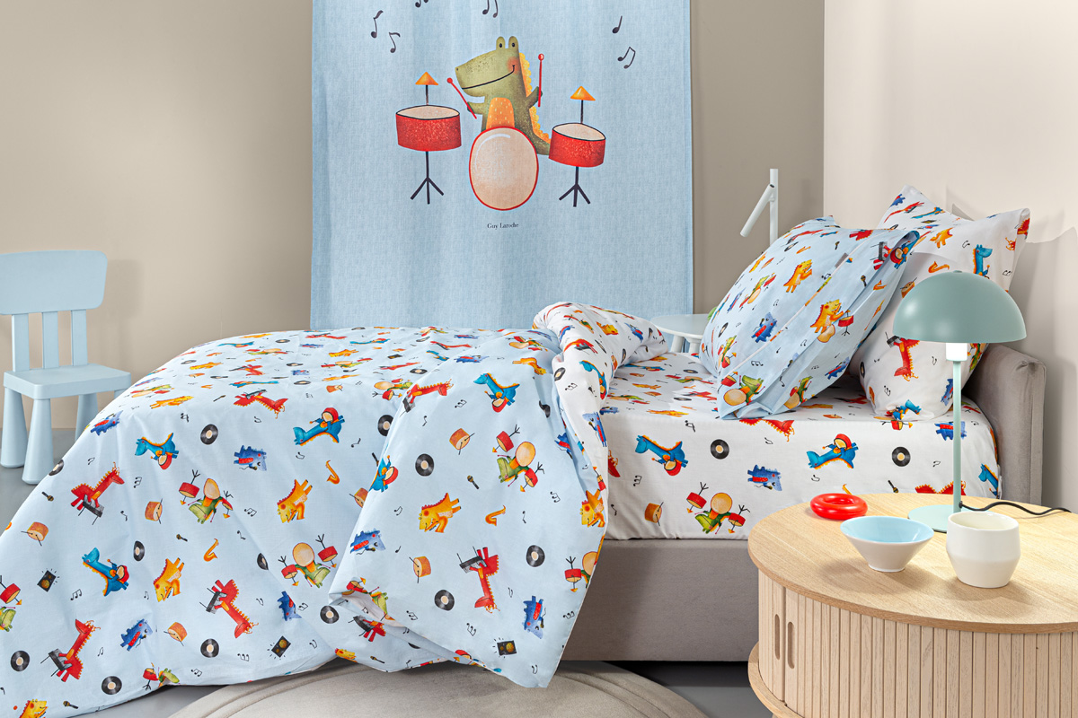 Παιδικά Σεντόνια Guy Laroche (Σετ) Band Sky 165x250