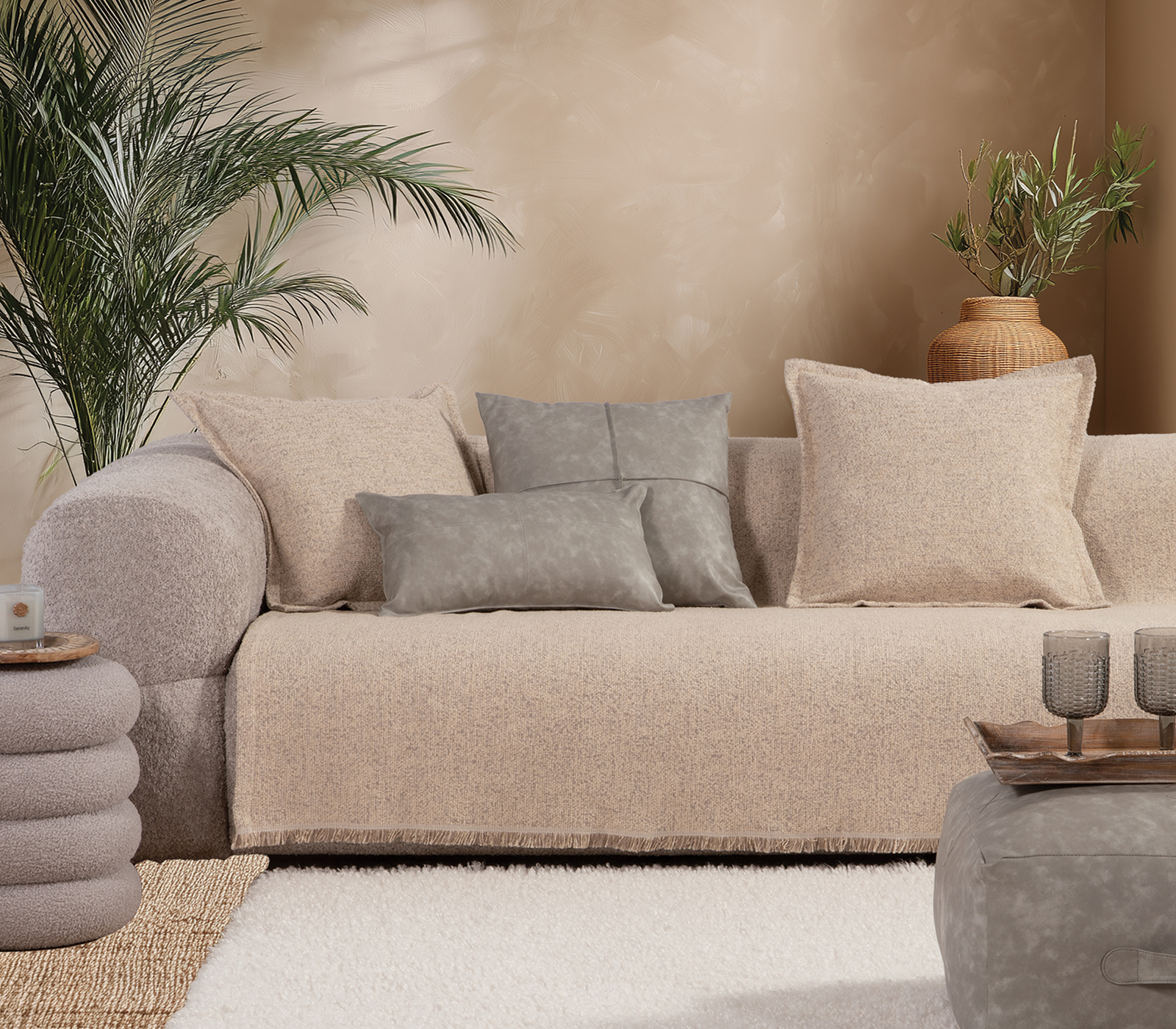 Ριχτάρι Διθεσίου Nef-Nef Homeware Alamo 25 170X250 Ecru