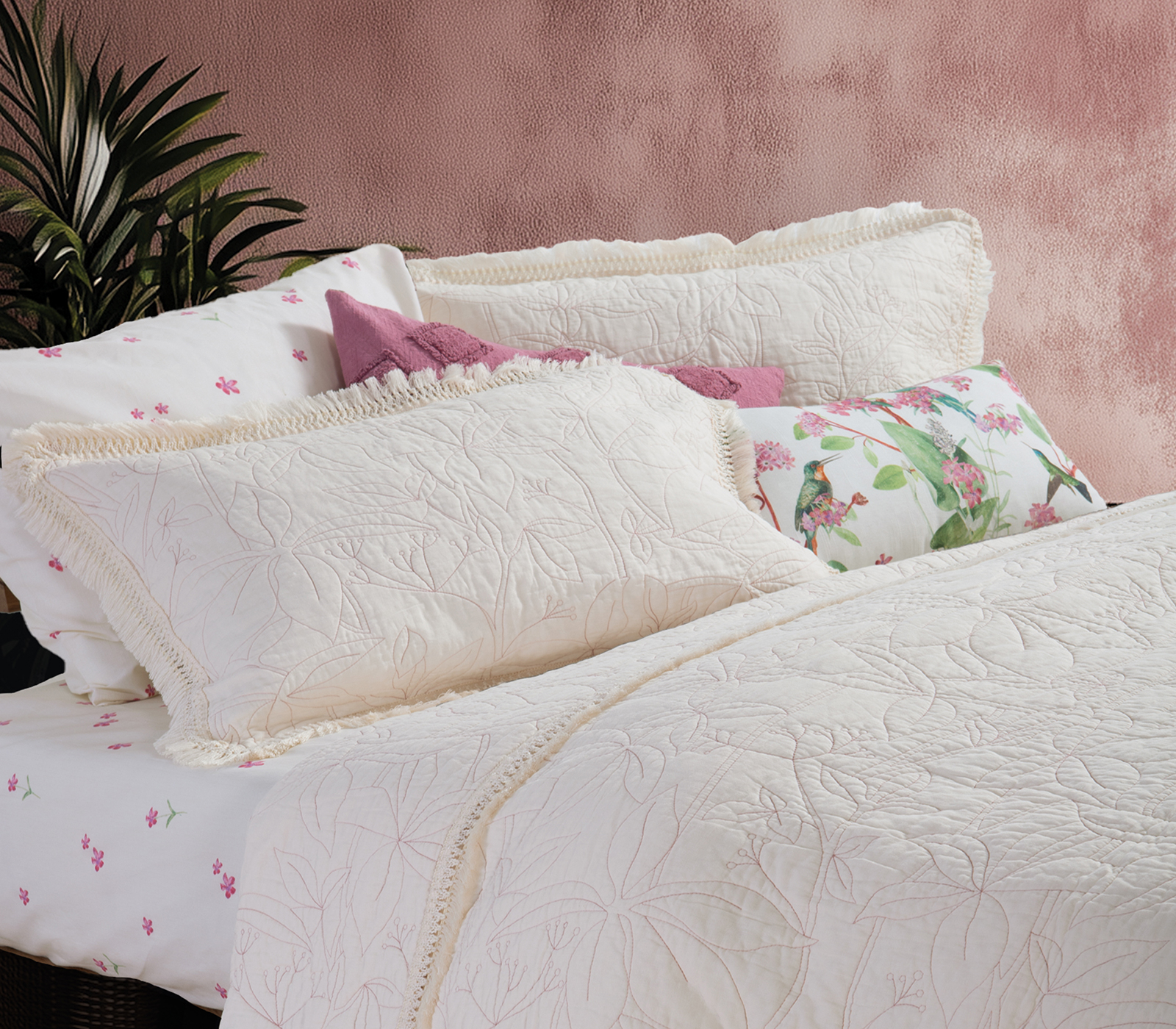 Κουβερλί Υπέρδιπλο Nef-Nef Homeware Jamal 230x240 Ecru