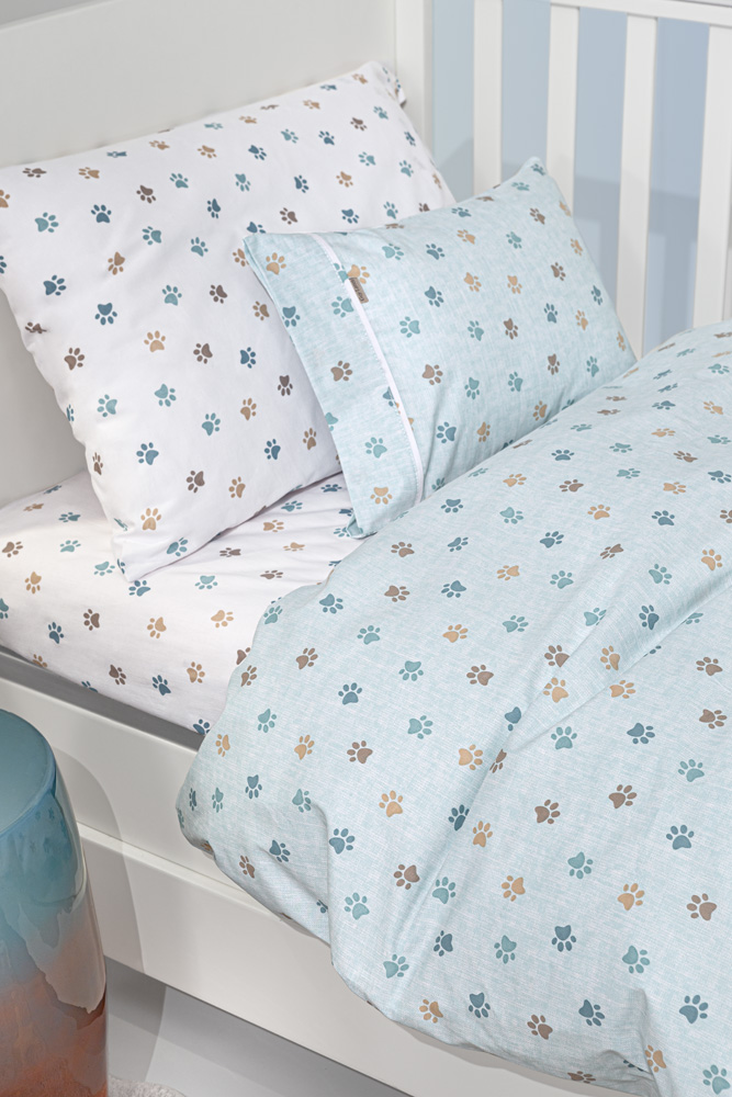 Βρεφικά  Σεντόνια Guy Laroche (Σετ) Paw Ciel 115x170