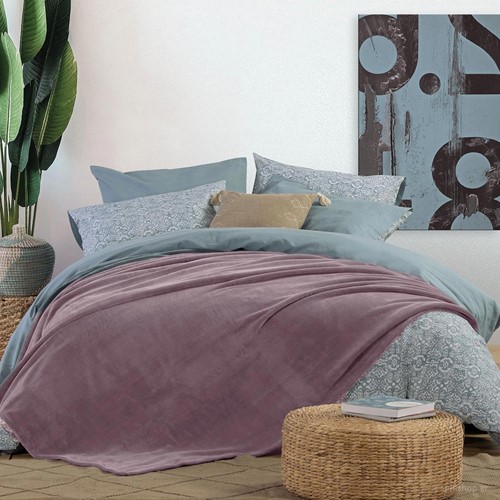 Κουβέρτα Fleece Nef-Nef Yπέρδιπλη 220Χ240 Cosy Mauve
