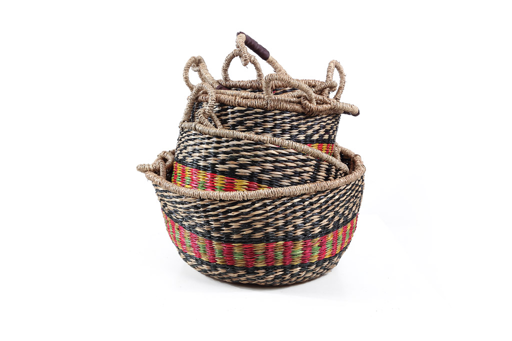 Σετ 5 Καλάθια Rum (40x40x22)+(35x35x20)+(30x30x18)+(25x25x16)+(20x20x14) Soulworks