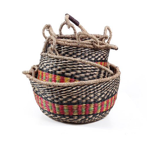 Σετ 5 Καλάθια Rum (40x40x22)+(35x35x20)+(30x30x18)+(25x25x16)+(20x20x14) Soulworks