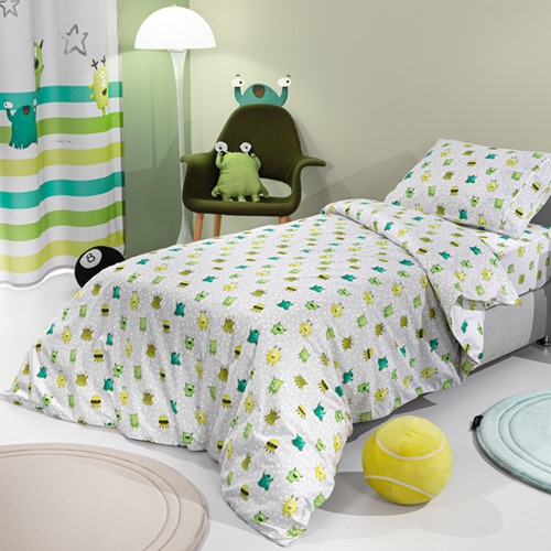 Παιδική Παπλωματοθήκη Saint Clair (Σετ) Monsters 165X225 Lime