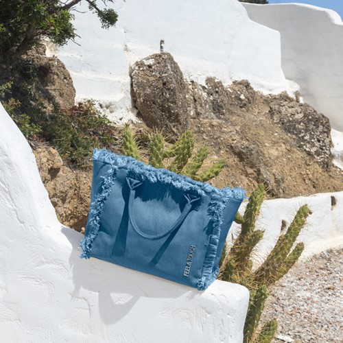 Tσάντα Θαλάσσης Ώμου Feel an Touch Caribbean Denim