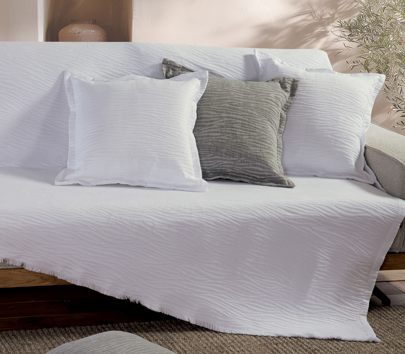 Ριχτάρι Τριθεσίου Nef-Nef Homeware Zebra 170X300 White