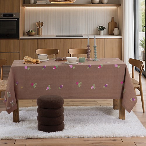 Τραπεζομάντηλο Αλέκιαστο Nef-Nef Homeware Radish 140x180 Brown