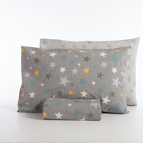 Παιδική Παπλωματοθήκη Nef-Nef Homeware (Σετ) Stars Above 160Χ240 Grey