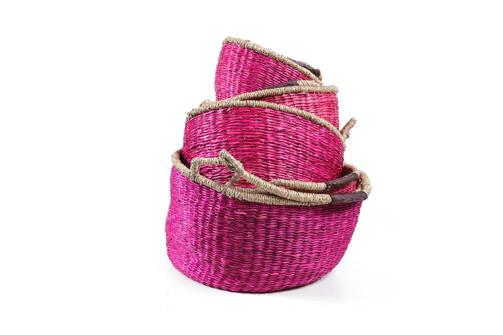 Σετ 5 Καλάθια Pink (40x40x22)+(35x35x20)+(30x30x18)+(25x25x16)+(20x20x14) Soulworks