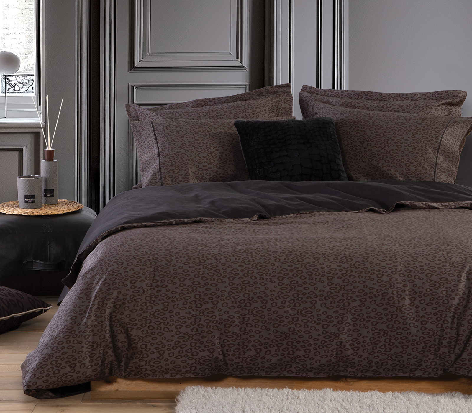 Σεντόνια Υπέρδιπλα Nef-Nef Homeware (Σετ) Leonar 240x270 Anthracite