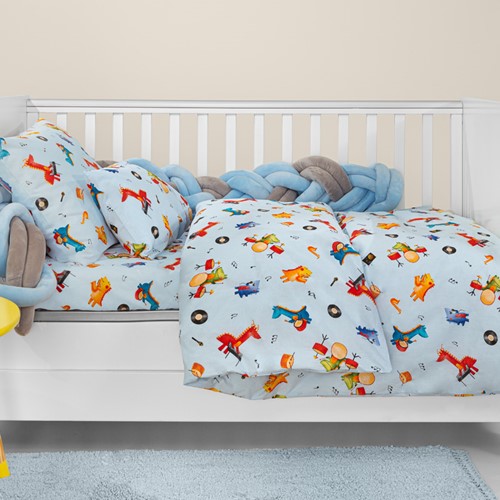 Βρεφικά Σεντόνια Guy Laroche Band Sky 115X170