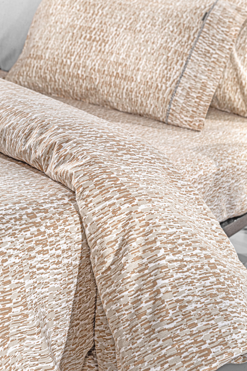 Σεντόνια Φανελένια King Size Guy Laroche (Σετ) Beaver 270X265 Almond 