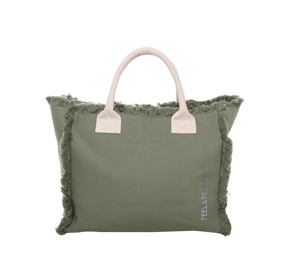 Tσάντα Θαλάσσης Ώμου Feel an Touch Cabo Khaki/Ammos