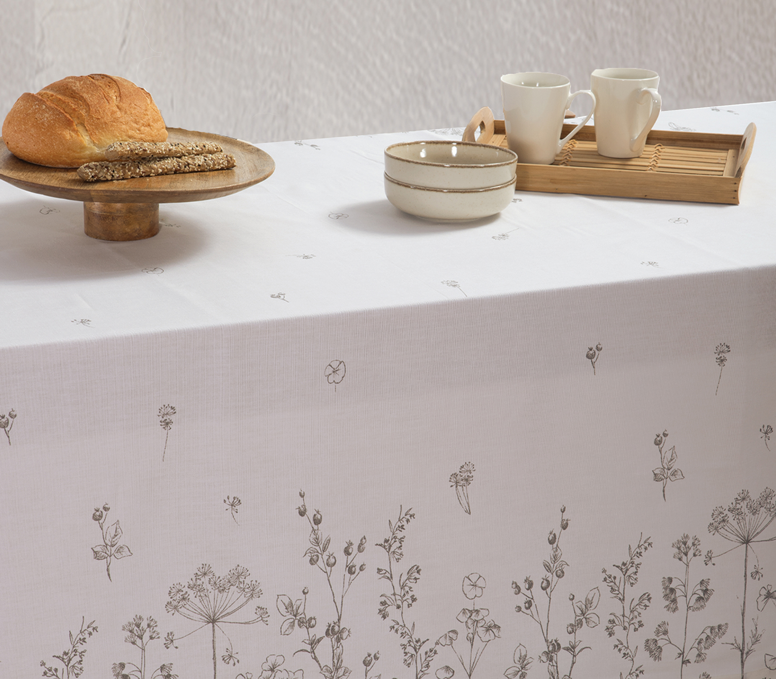  Τραπεζομάντηλο Nef-Nef Homeware Claris 140X140 Ecru