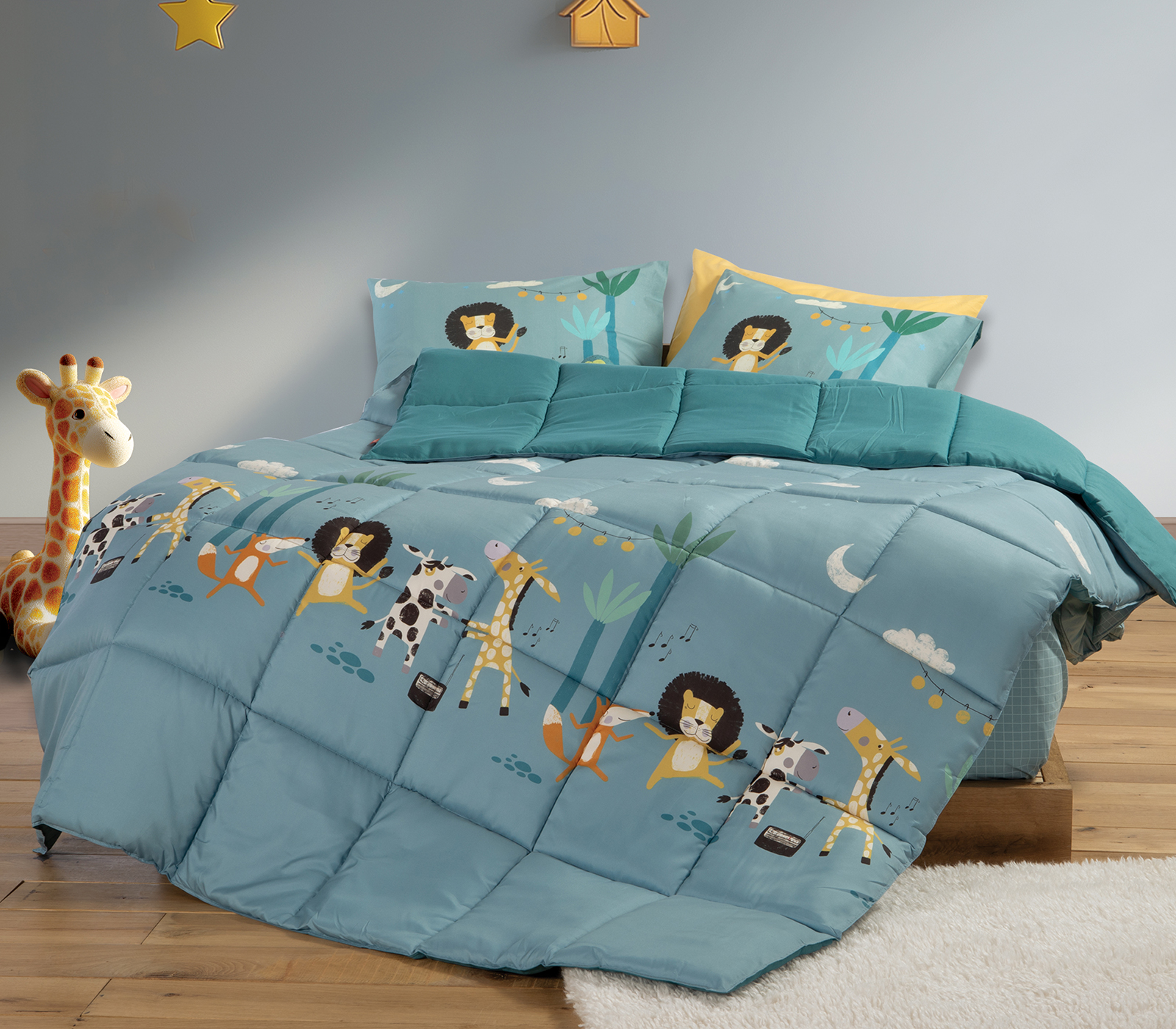 Παιδικό Πάπλωμα Nef-Nef Homeware Wild Dance 160x220 Petrol