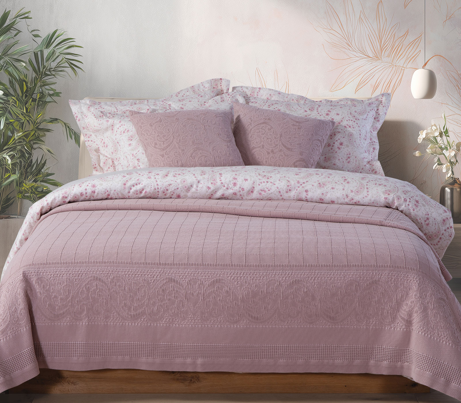 Κουβέρτα Υπέρδιπλη Nef-Nef Homeware Mirelle 230X250 Purple