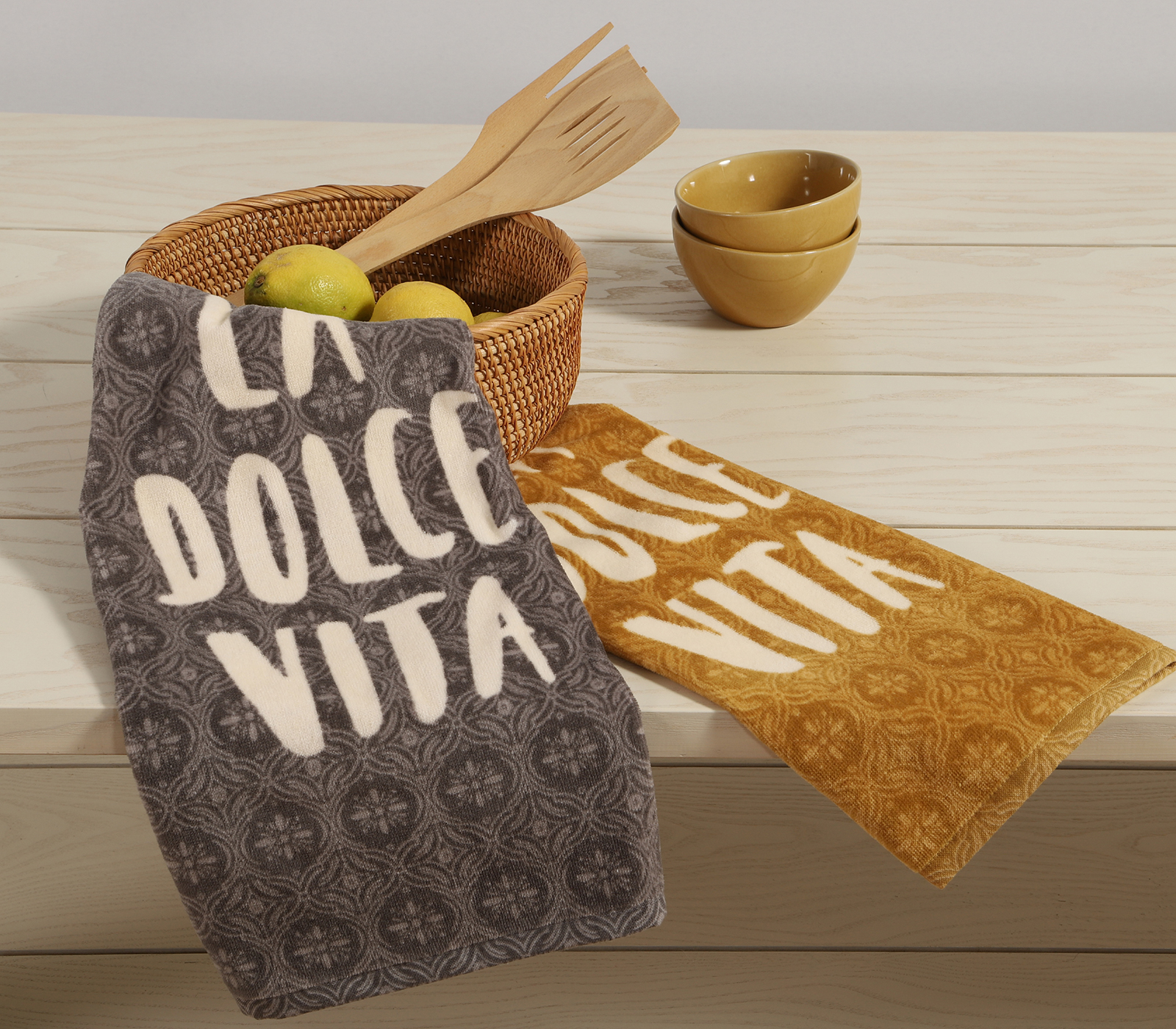 Ποτηρόπανο Βελουτέ Nef-Nef Homeware La Dolce Vita 40x60 Grey